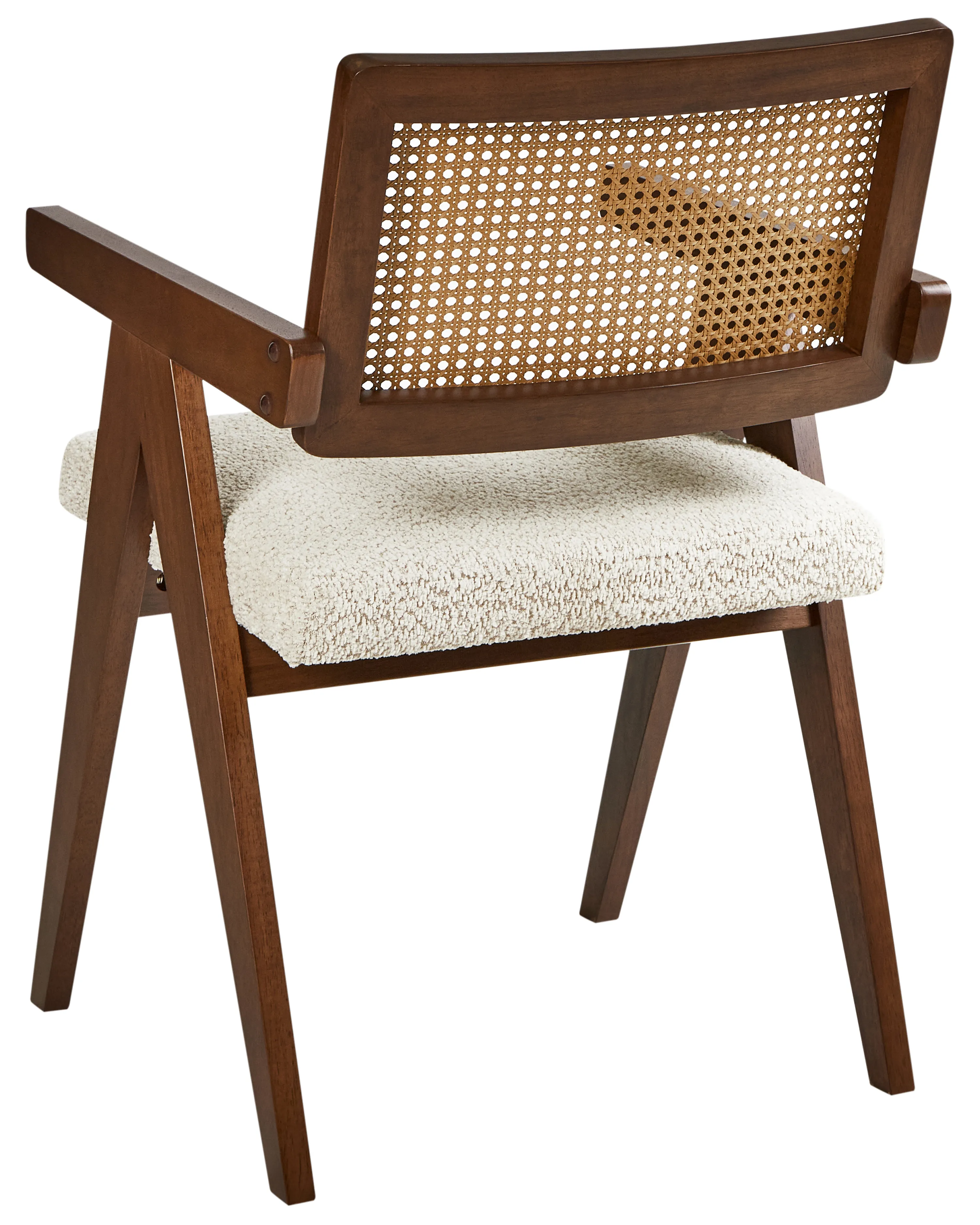 Set van 2 eetkamerstoelen AVA Hout Donkerbruin/beige