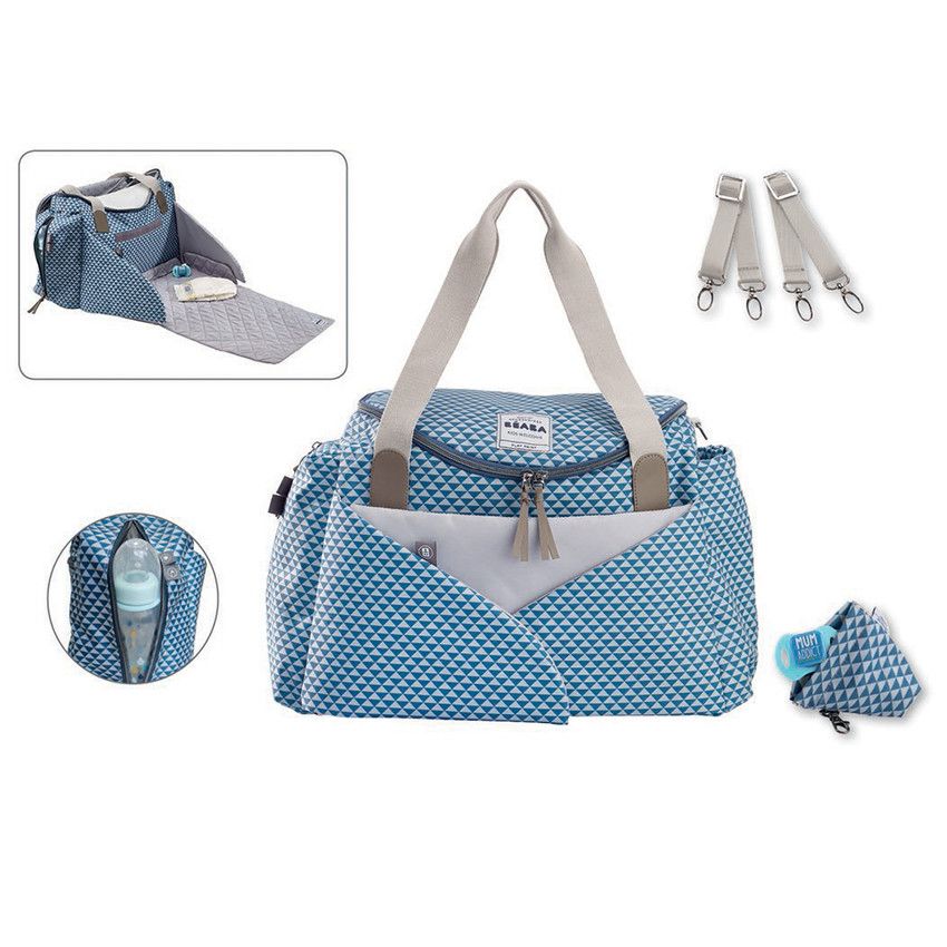Sac à langer Sydney II - Bleu - Doré