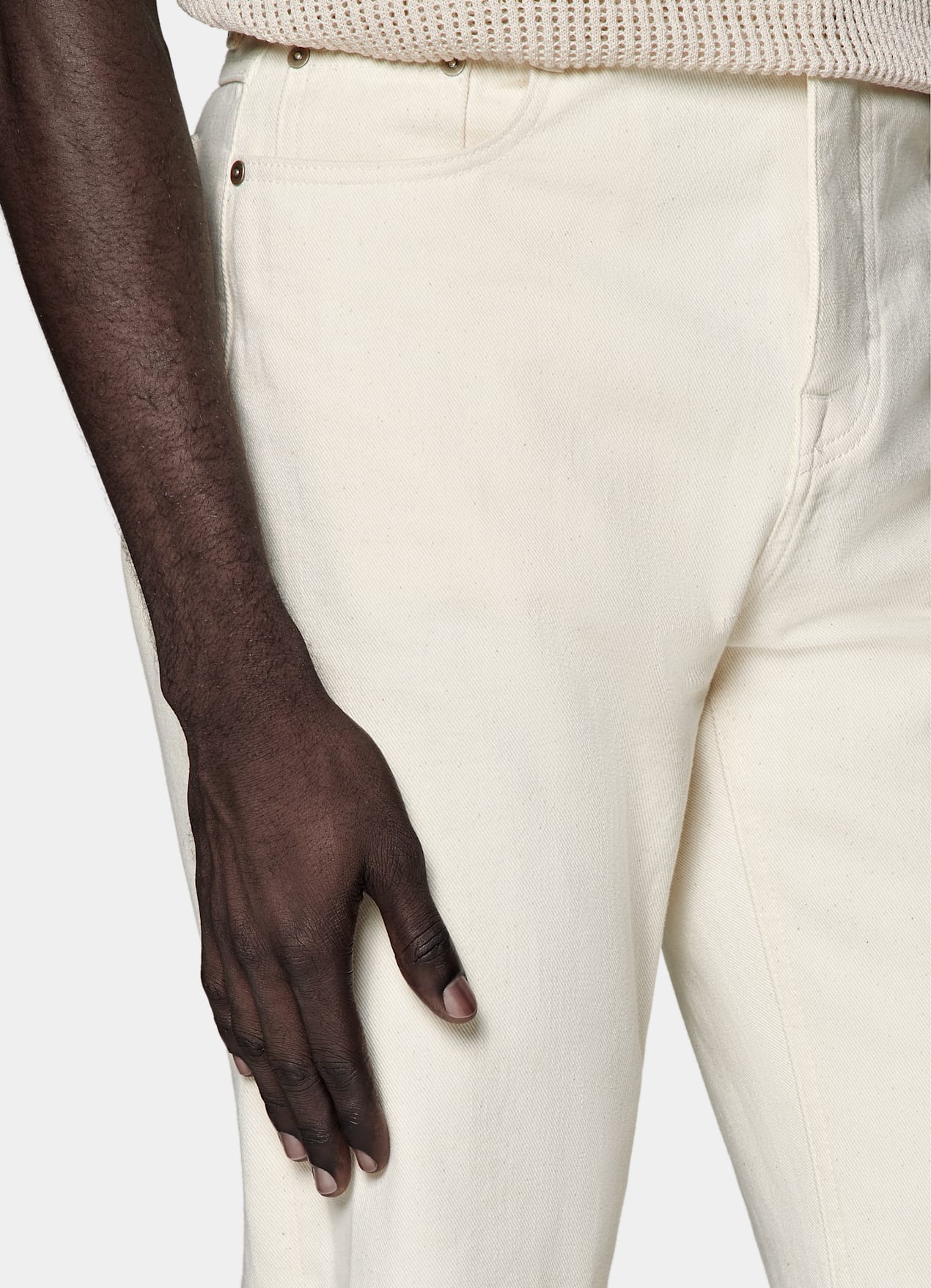 Jean Straight Leg blanc cassé