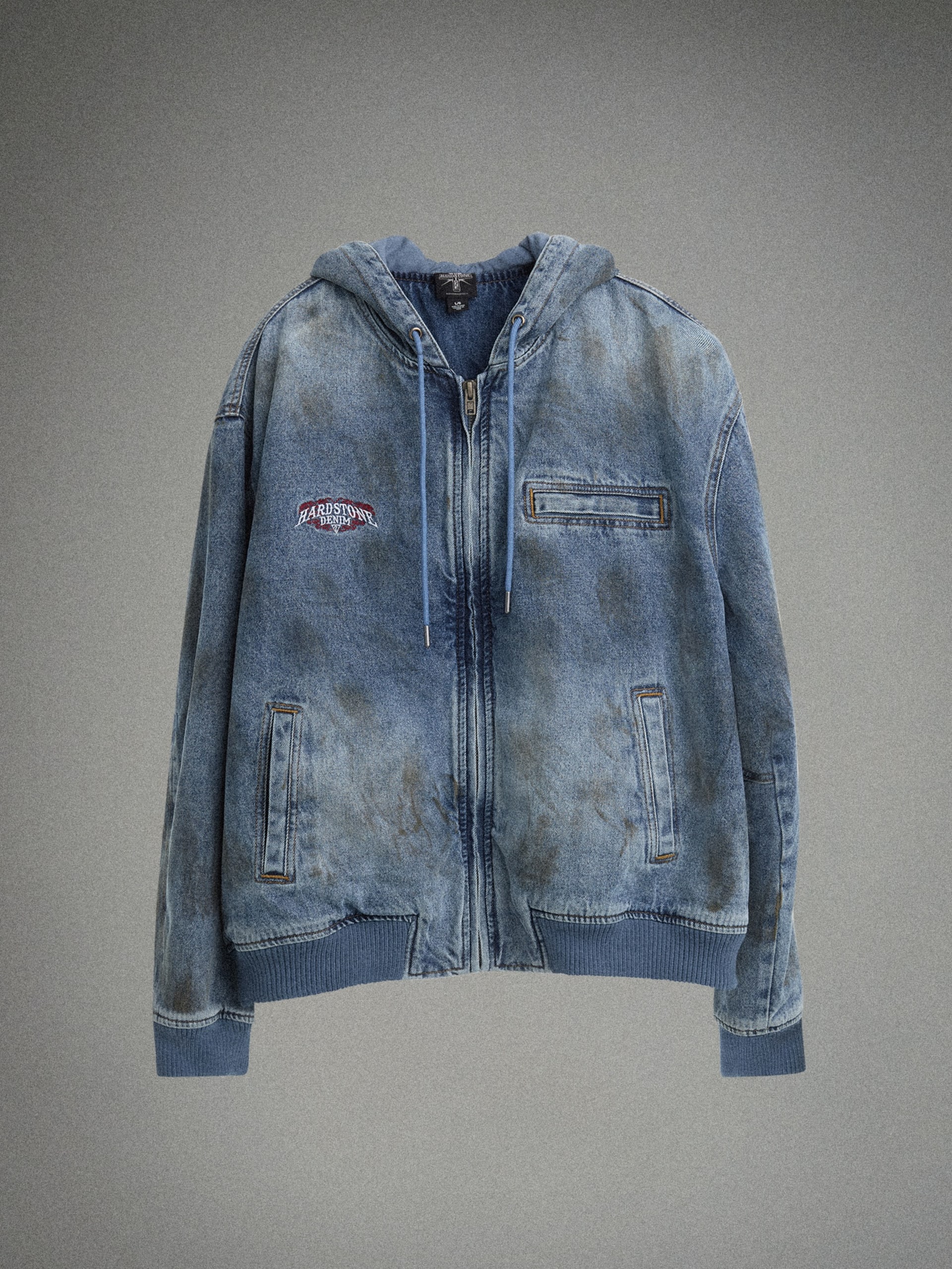 Jaqueta com capuz em jeans HARDSTONE