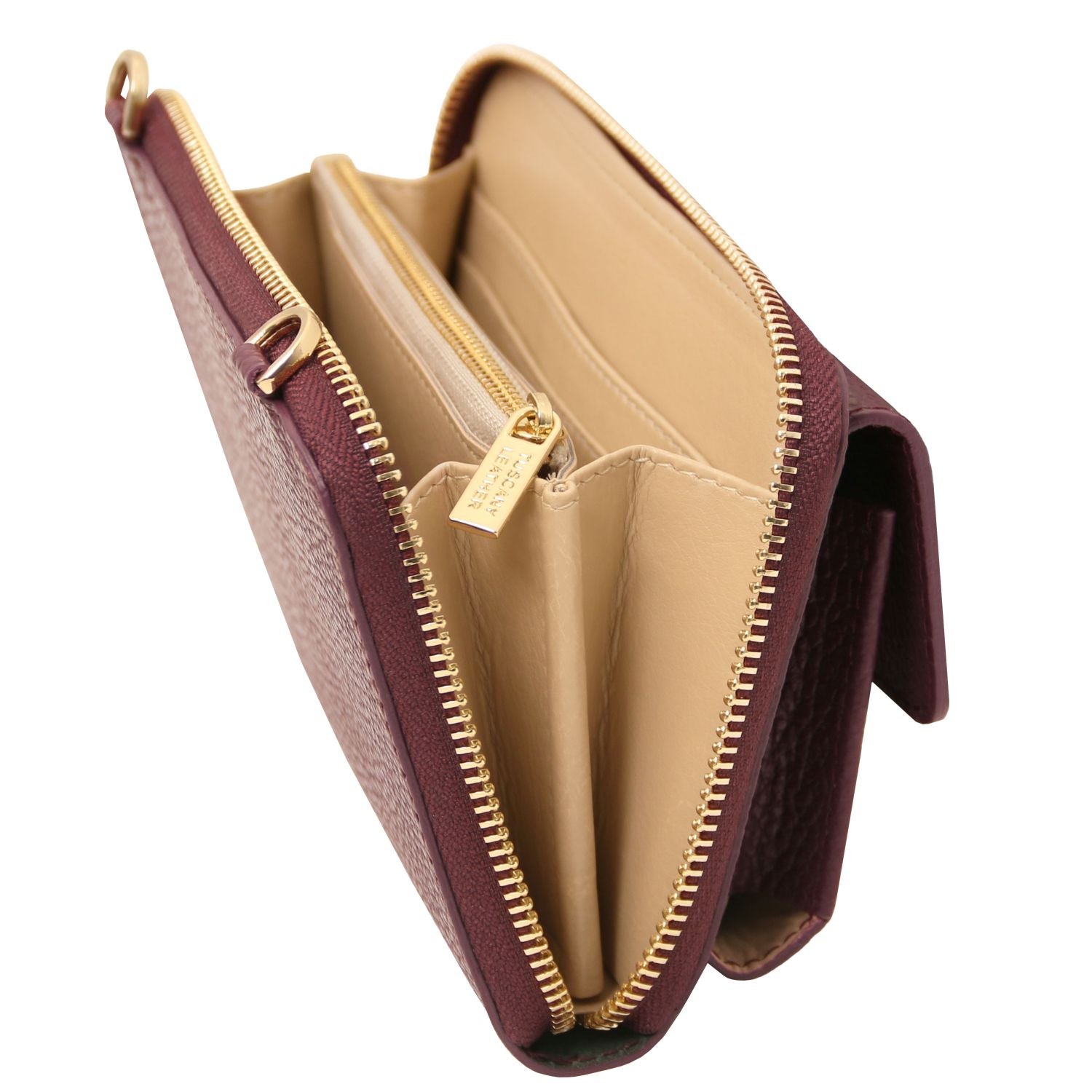 TL142433 – Urania – leren Portemonnee/phone holder with strap