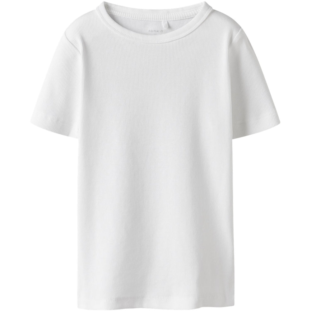 Køb Name It Bright White Nkfnakal Ss Slim Top Noos