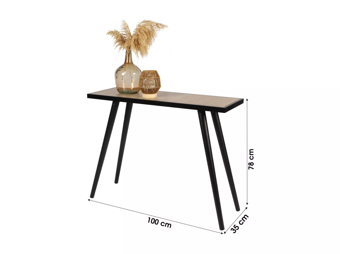 Console d'entrée style design 100x35x78 cm – Collection BRISTOL