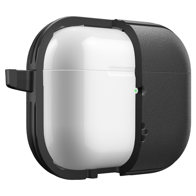 AirPods Pro 3 Vault Gummi Schutzhülle Abdeckung mit Karabiner (ACS09826) - Schwarz