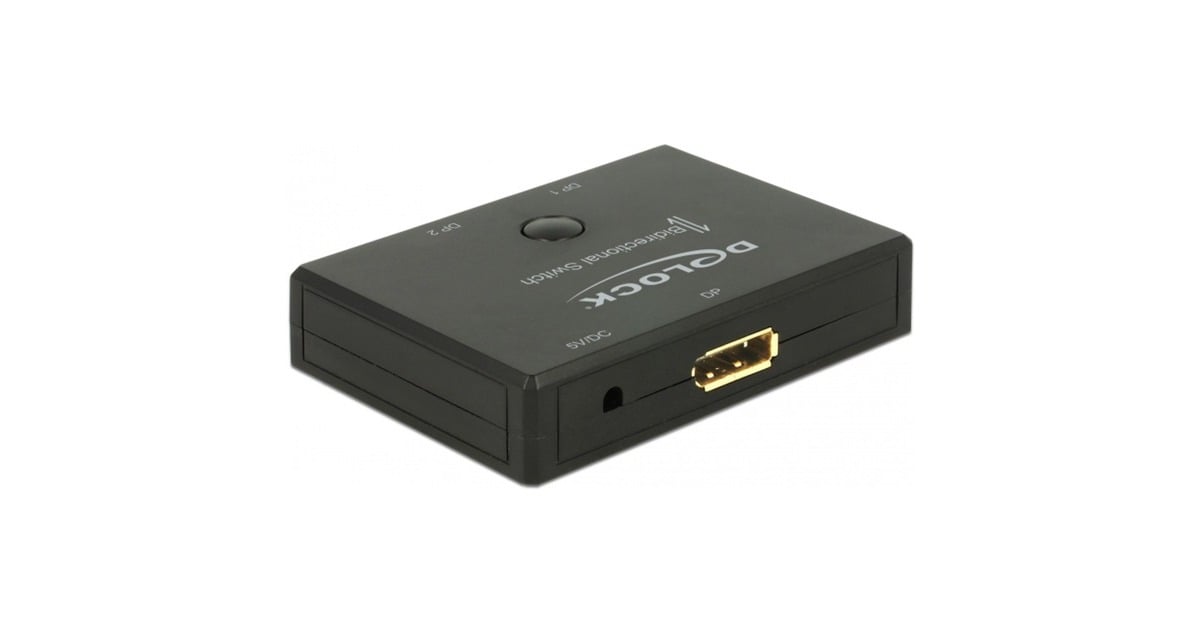 DeLOCKDisplayPort 2 - 1 Switch bidirectional 4K 60 Hz displayport switch  (Zwart)