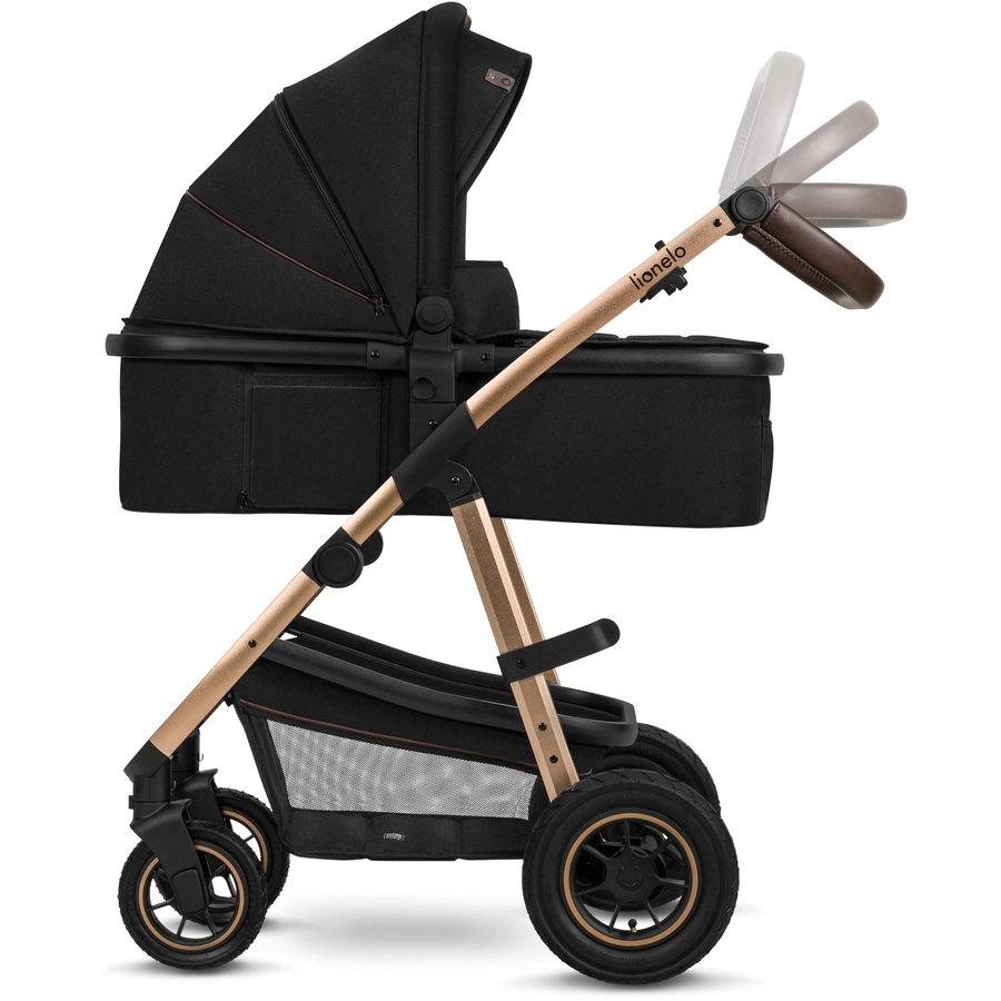 lionelo Kombikinderwagen Amber 3 in 1 Black Onyx