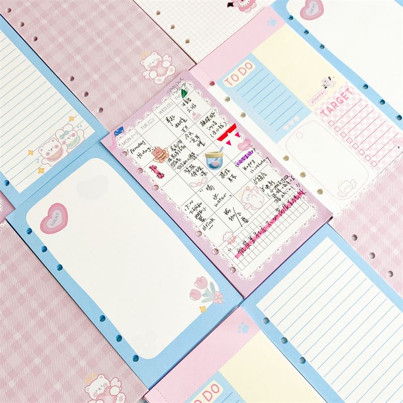 Epoch - Cartoon losbladig notitieboek / planner navulpapier (verschillende ontwerpen)