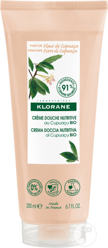 Klorane Cupuaçu Bio Crème De Douche Nutritive À La Fleur De Cupuaçu Nettoie & Nourrit 200ml