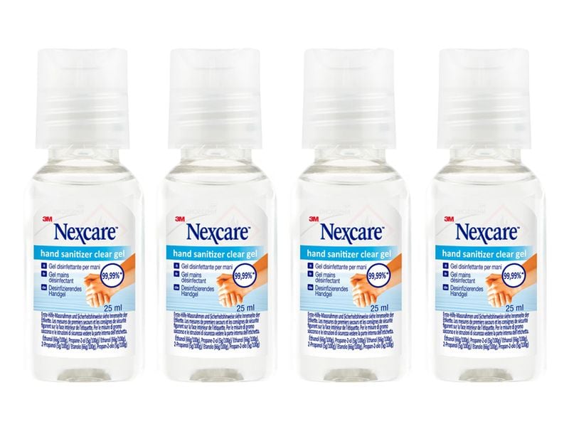 3M Nexcare Desinfektionsgel Hände 4 x 25 ml Desinfektionsmittel gegen Viren und Bakterien