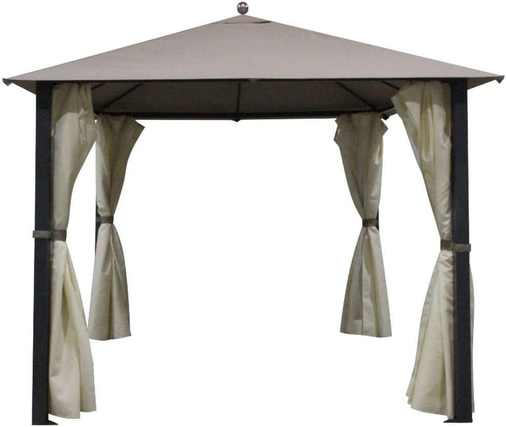 TrendLine Seitenteile für Pavillon Kos 4 TLG. Taupe Sonnenschutz Pavillonzubehör