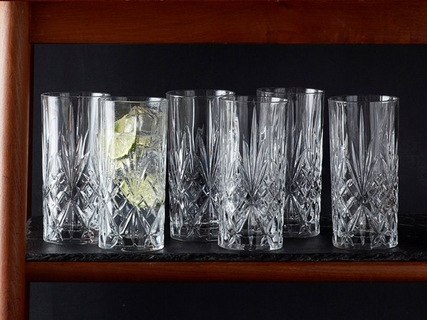 Lyngby Glas - Lyngby Krystal Melodia Highball 36 cl - Sæt á 6