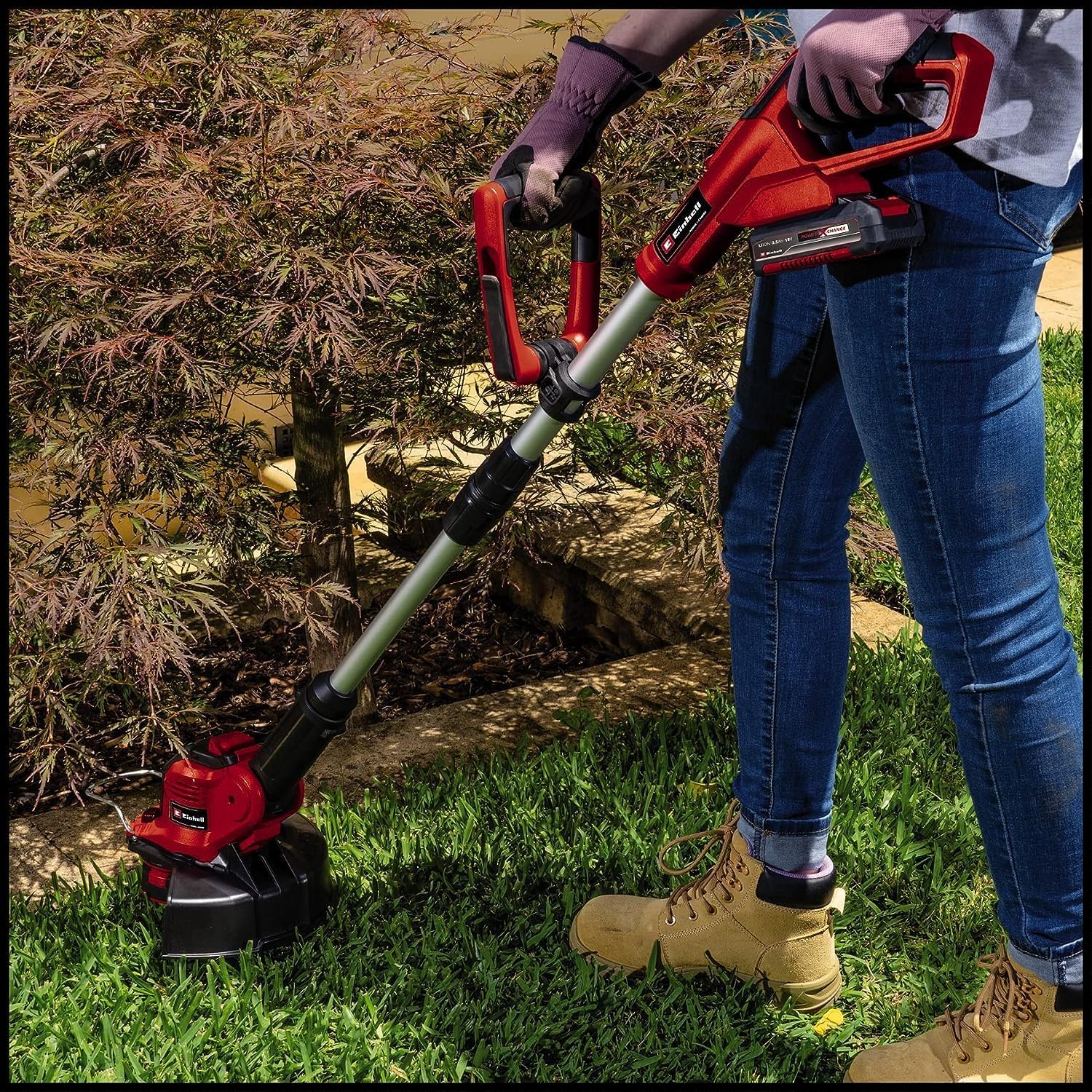 Einhell Akku-Rasentrimmer GE-CT 18/28 Li TC-Solo Power X-Change (18 V, inkl. Trimmer Cart, 28 cm Schnittbreite Faden, ohne Akku und Ladegerät)