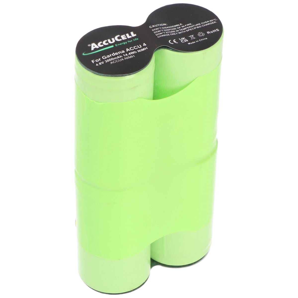 Gardena ACCU4 accu geschikt voor Gardena 4,8 volt, 6,3 en 4,8mm contacten, NiMH accu 3000mAh