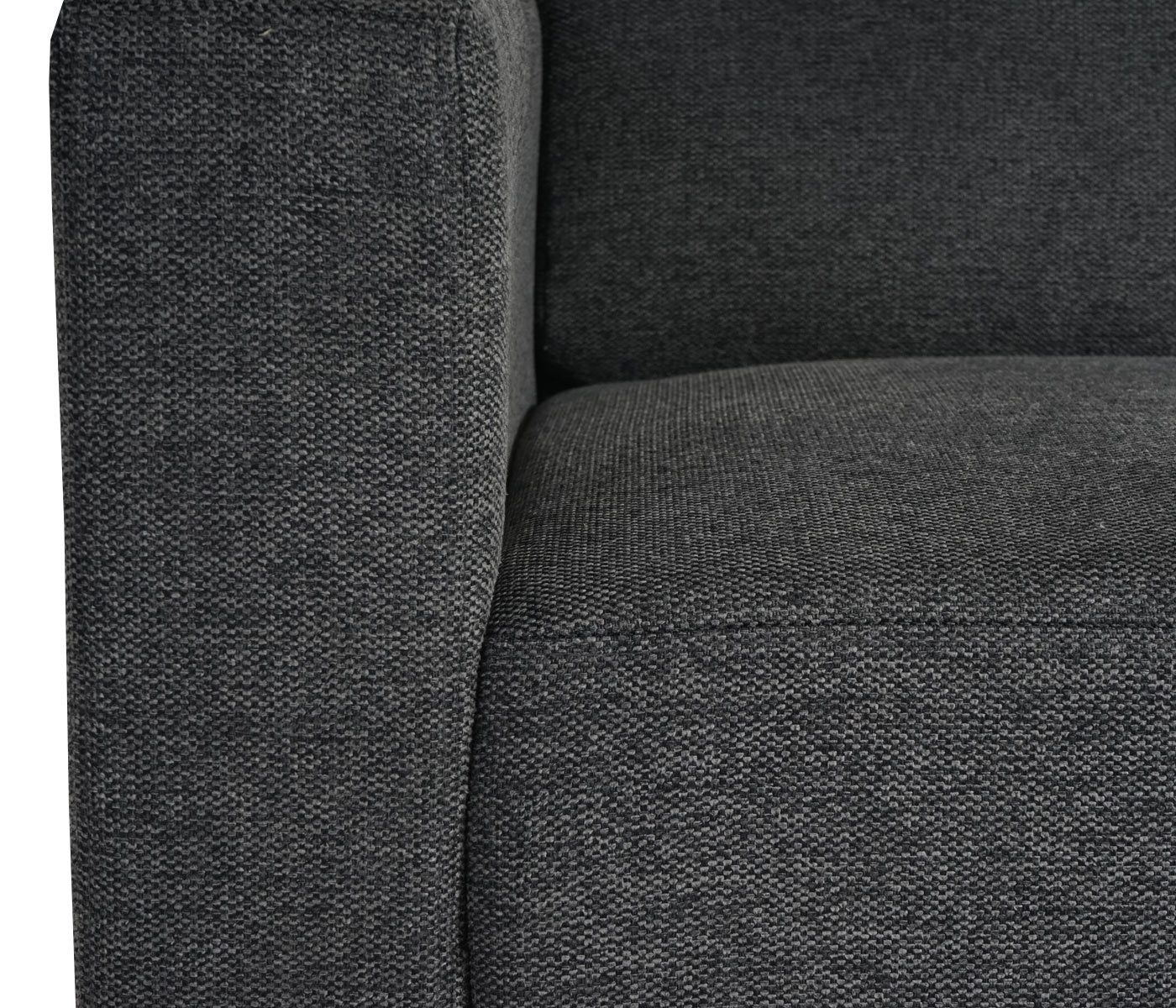 Modular 4-Sitzer Sofa Couch Moncalieri, Stoff/Textil ~ grau, hohe Armlehnen