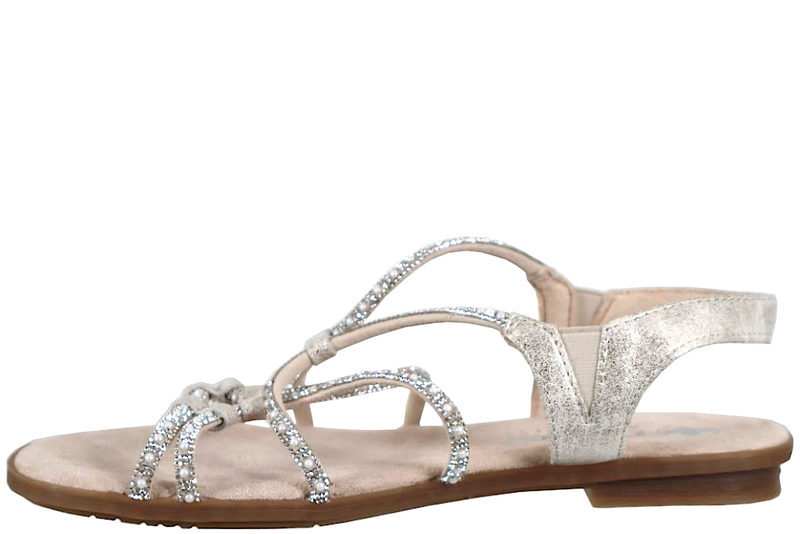 RIEKER SANDAL I BEIGE TEKSTIL
