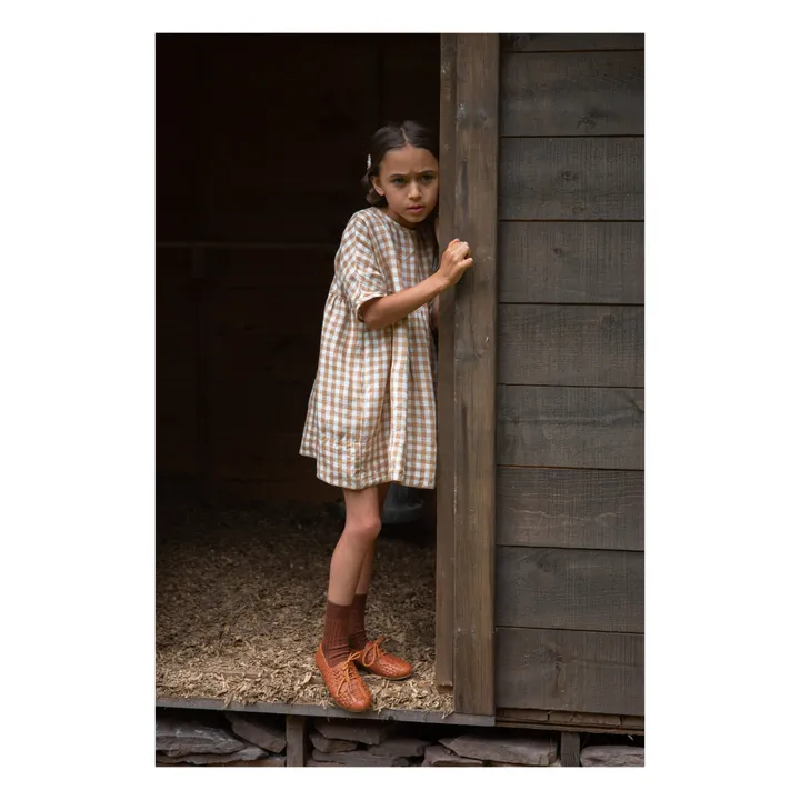 Soor Ploom Robe Lin Vichy Millie | Ecru