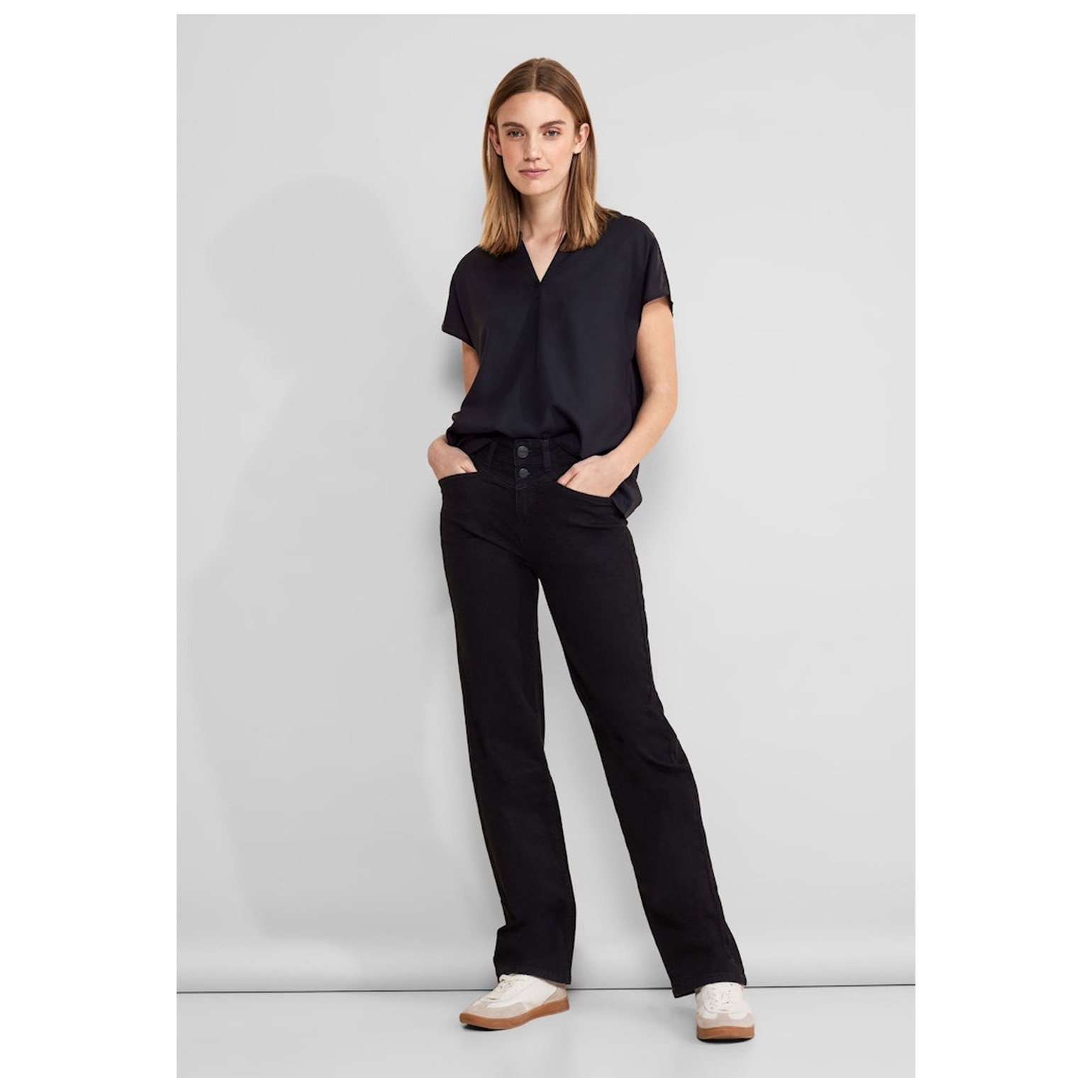 Street One QR Shirtblouse w splitneck sol