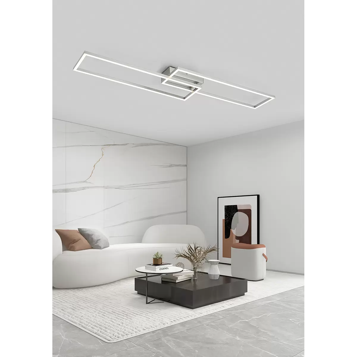LED-Deckenleuchte Suna Silber