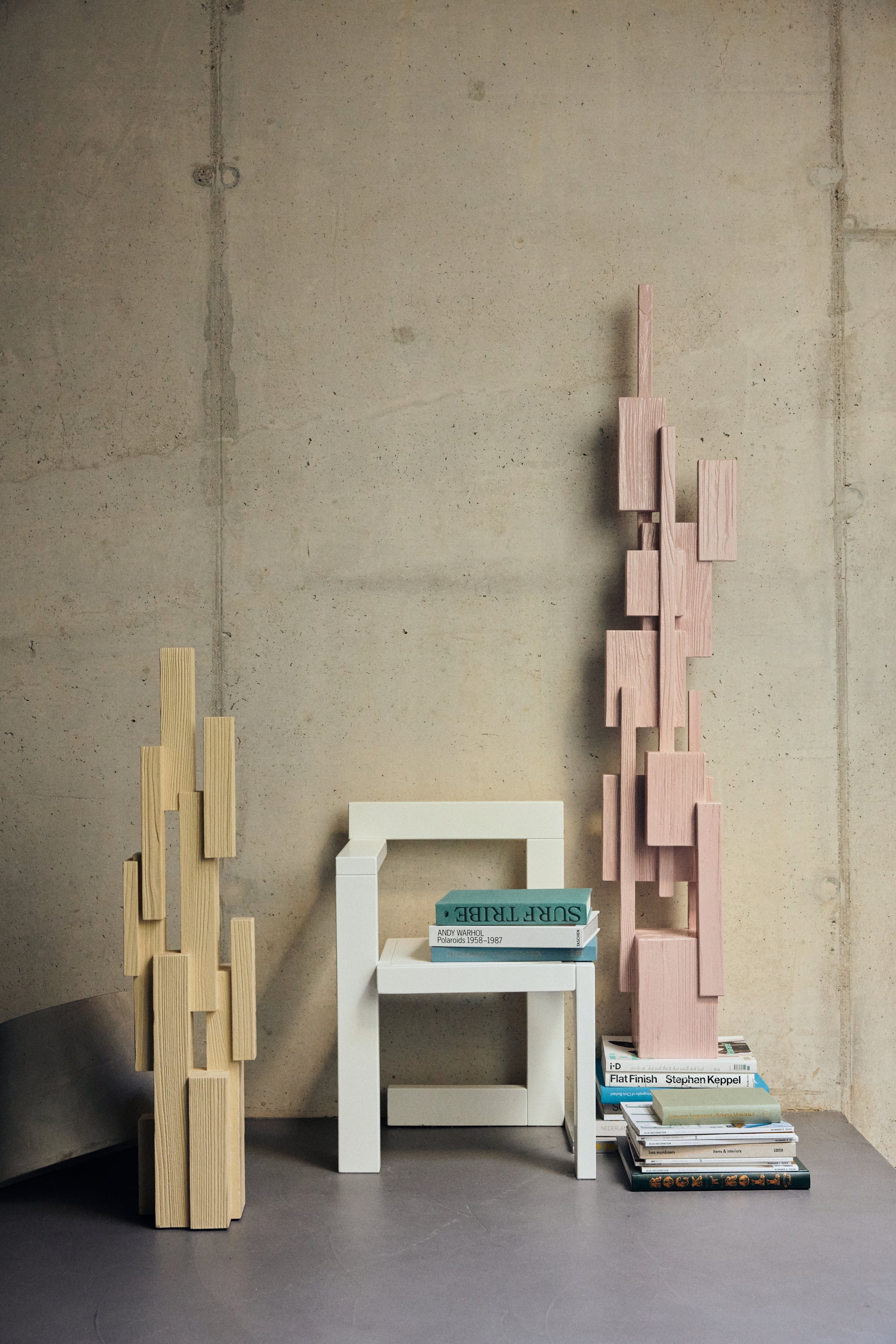 HKliving Skyscraper Sculpture Ornament - Cream