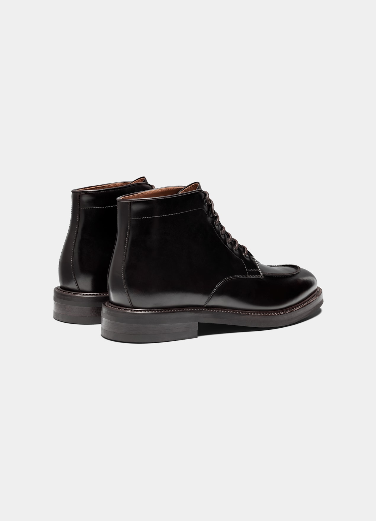 Bottines à lacets marron - Fabrication italienne
