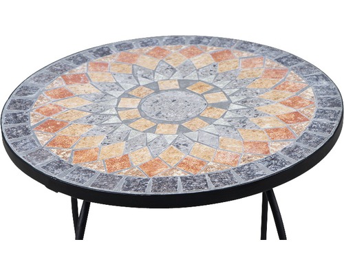 Siena Garden Prato ijzeren mozaïek bloemenstandaard/plantenstandaard, B 41 H 59 cm, zwart