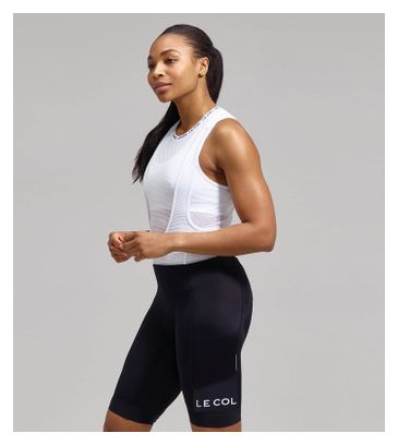 Cuissard Court à Bretelles Femme Le Col Sport II Noir/Blanc