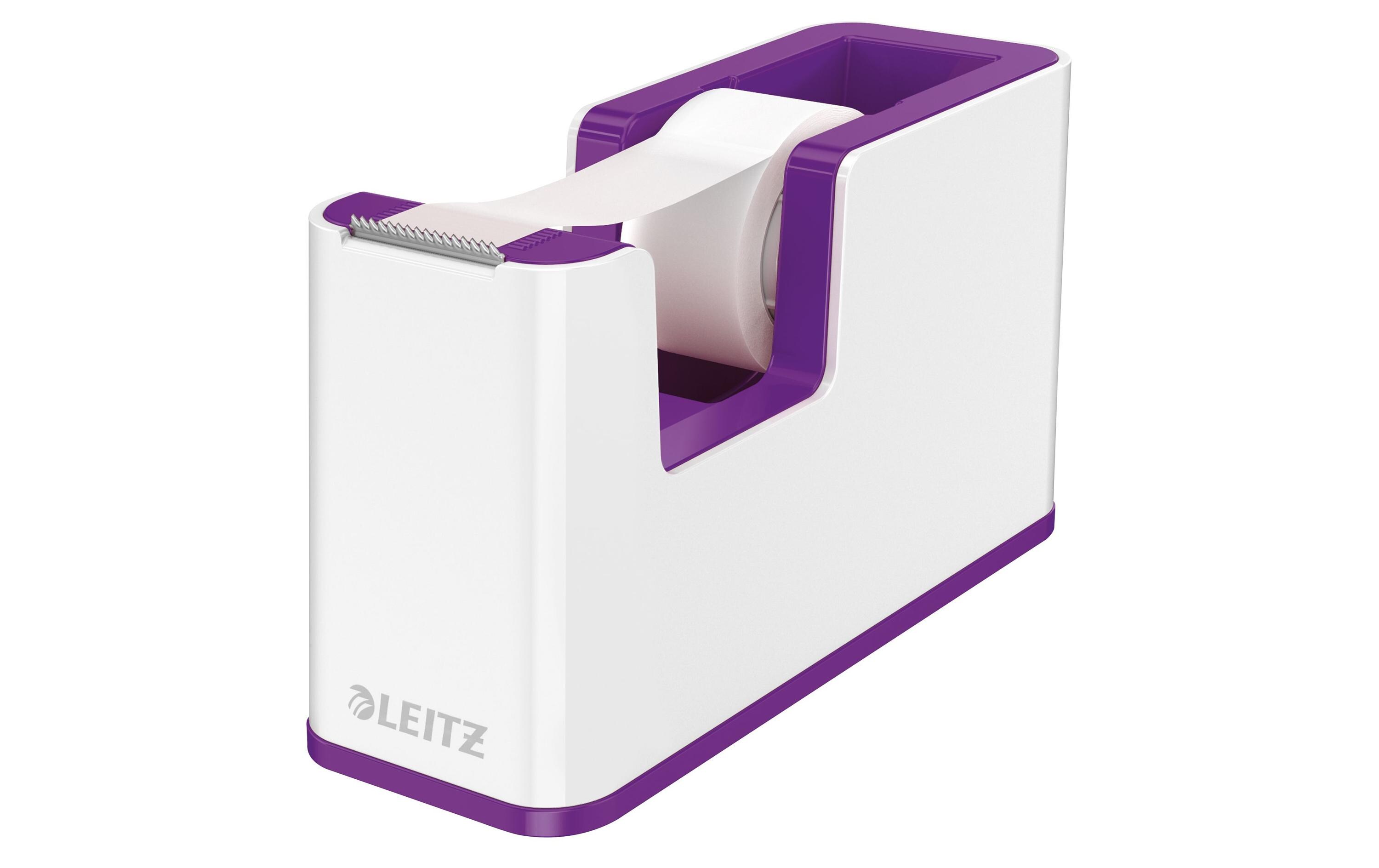 Tischabroller Duo Colour Weiss/ViolettAuffälliger Abroller für Klebeband