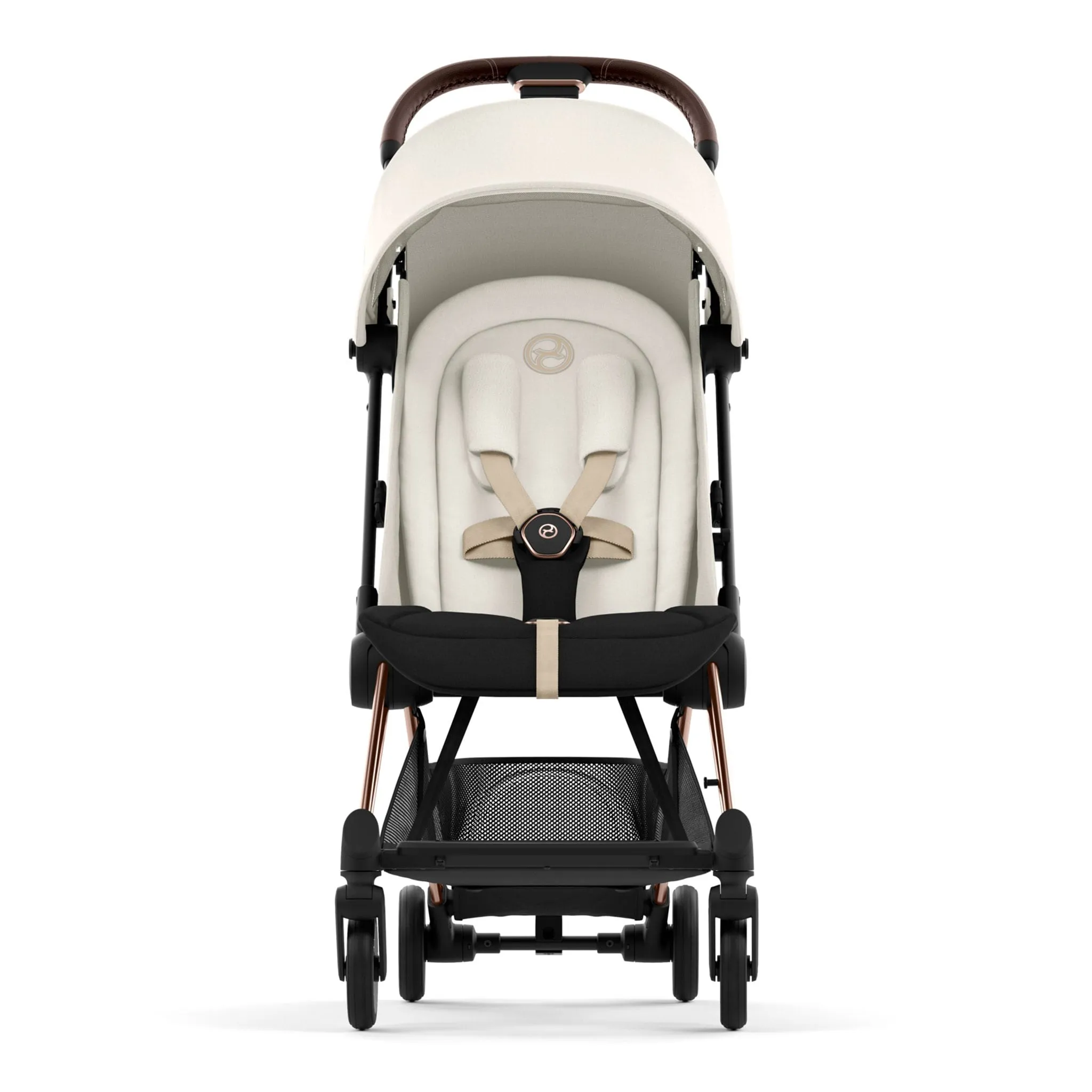 Cybex Poussette Coya - Cadre or rose avec siège blanc cassé