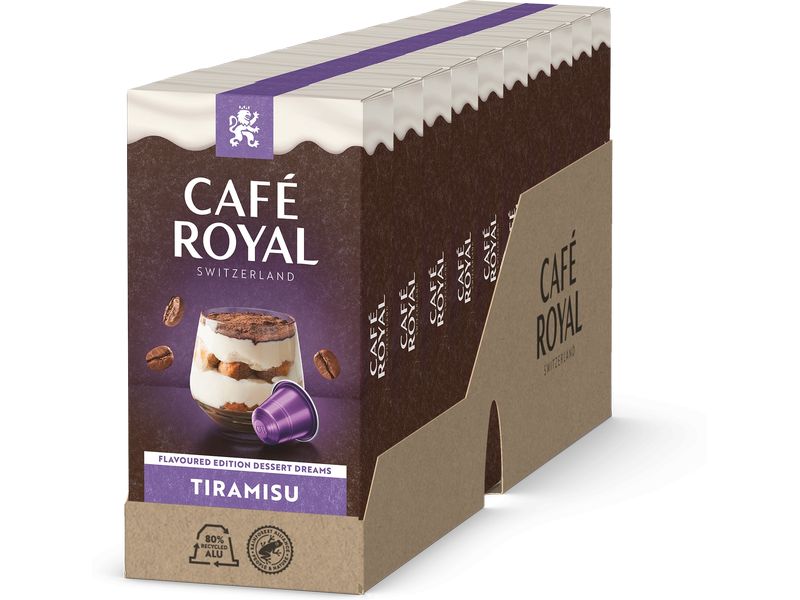 Café Royal Kaffeekapseln für Nespresso Tiramisu 100 Stück Kaffeekapseln für Nespresso Maschinen