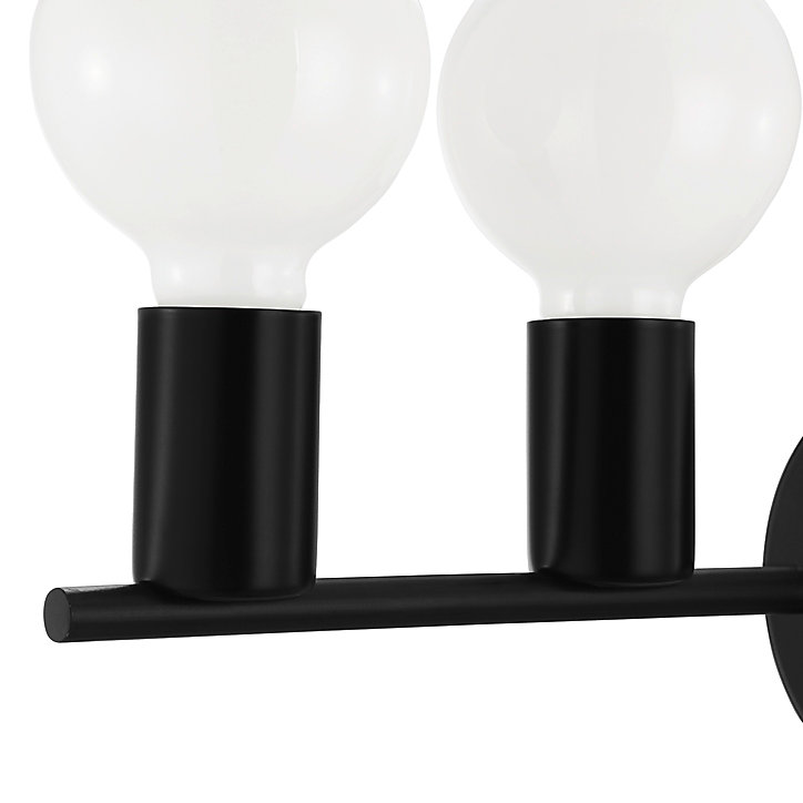 Applique murale Darrah 2 lampes E27 IP20 noir