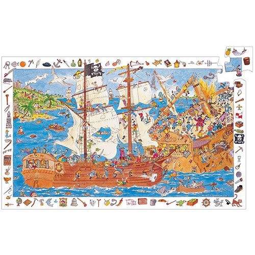 Djeco puzzel observation piraten (100st) DJ07506