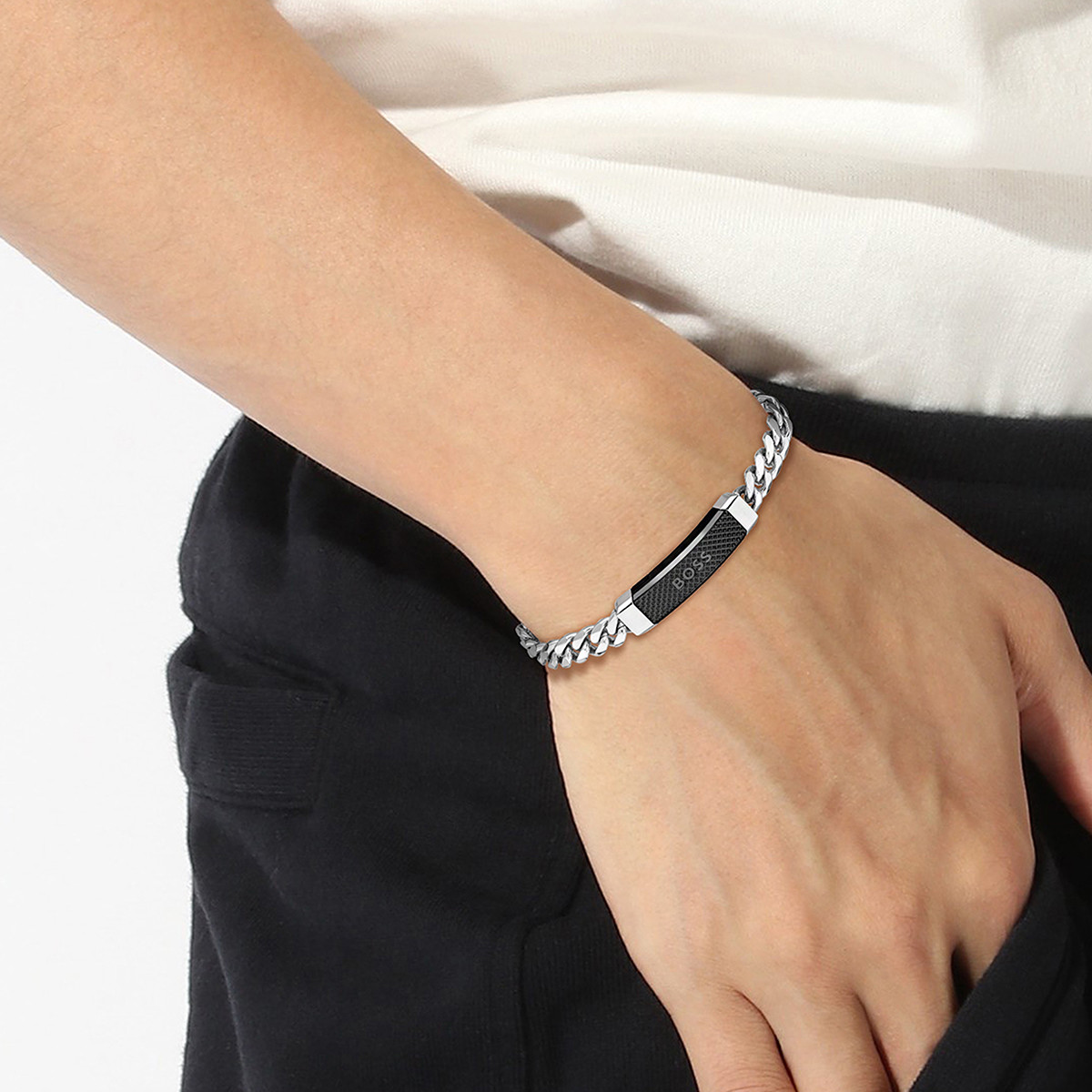 Bracelet acier Boss 19 cm