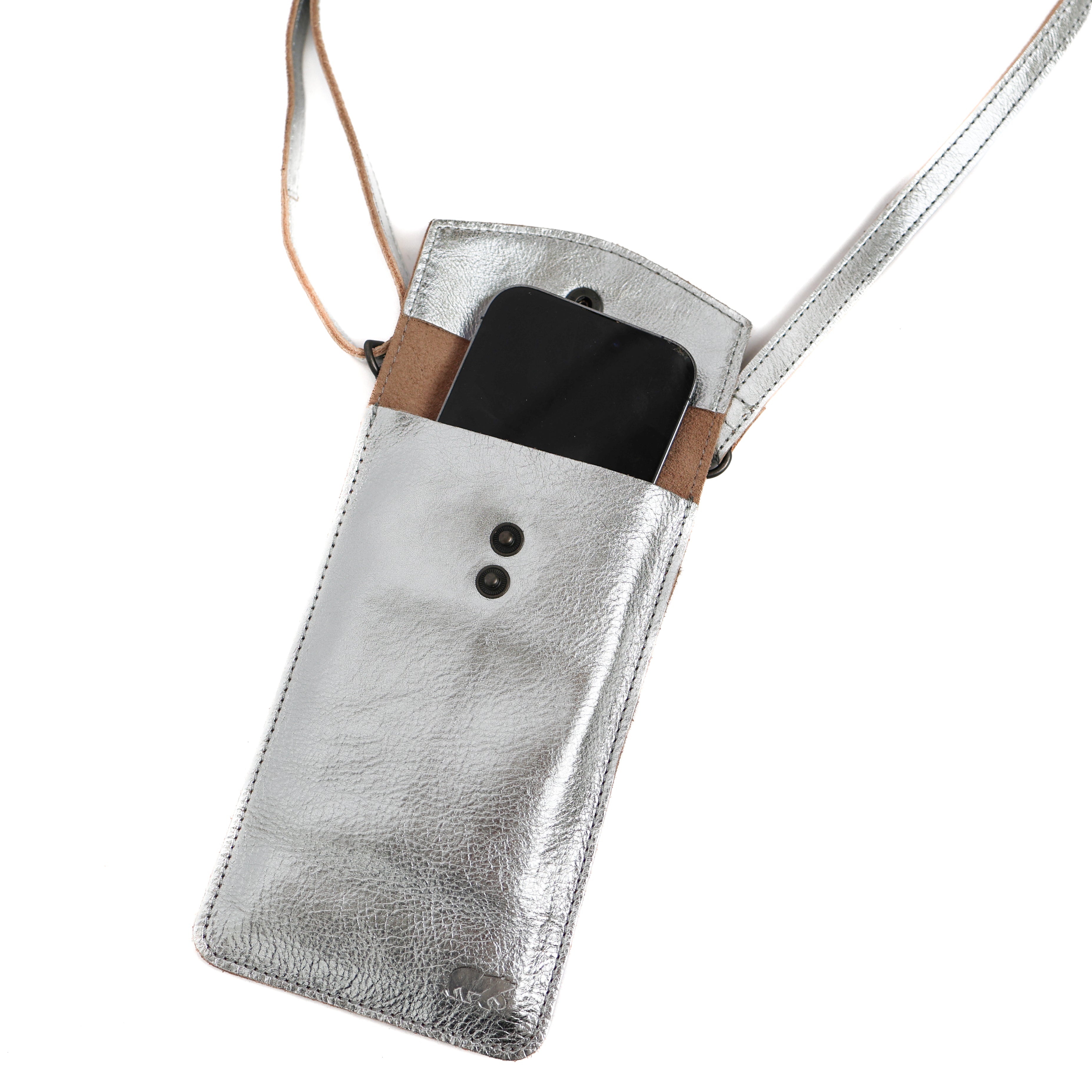 Telefoontasje 'Priya' silver Silver