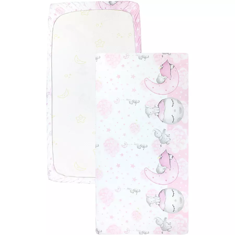 TupTam Baby Kinder Spannbettlaken 2er Pack rosagrau