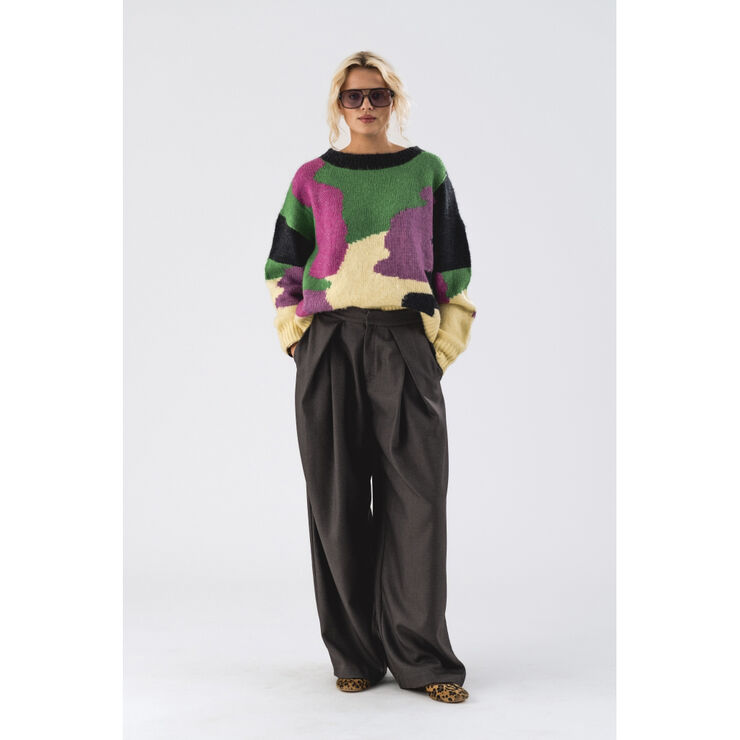 Lollys Laundry ZolaLL Pants Dark grey melange