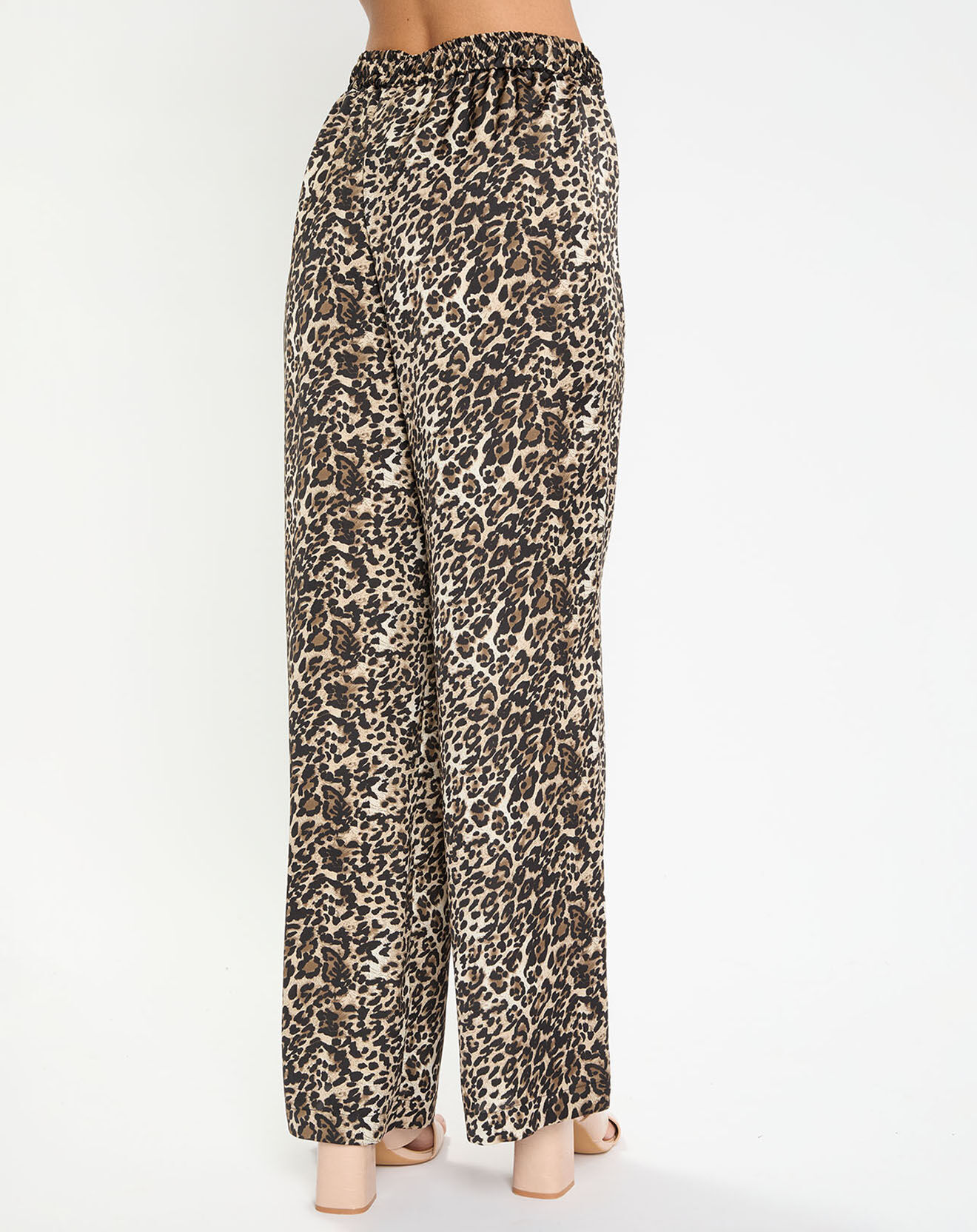 Lauren Vidal Pantalon West imprimé léopard beige/noir