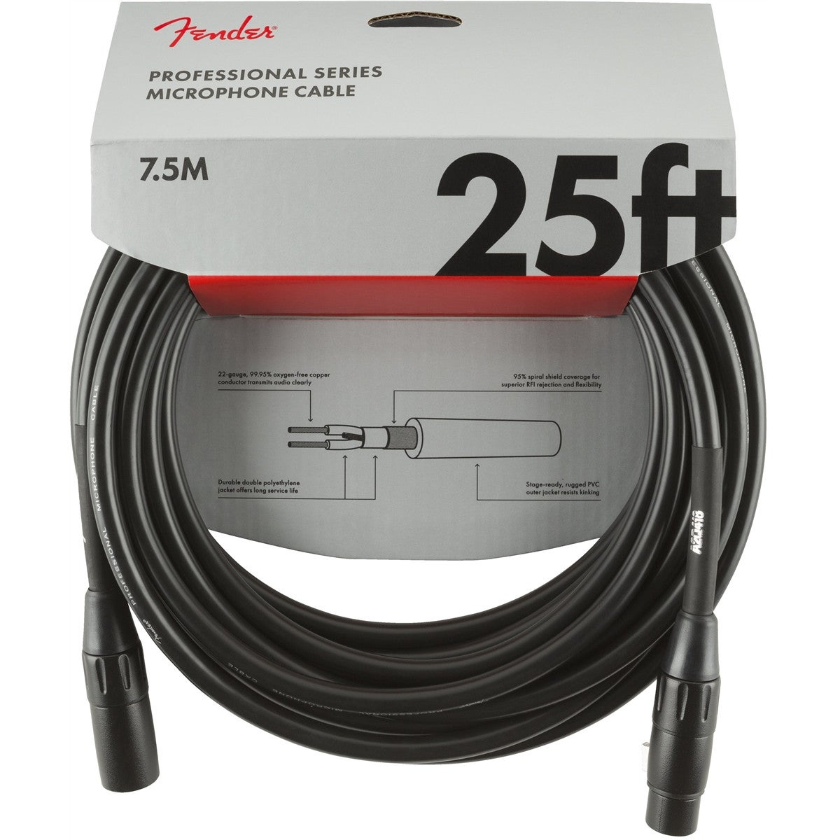 Fender Professional Series microfoonkabel 7.5m