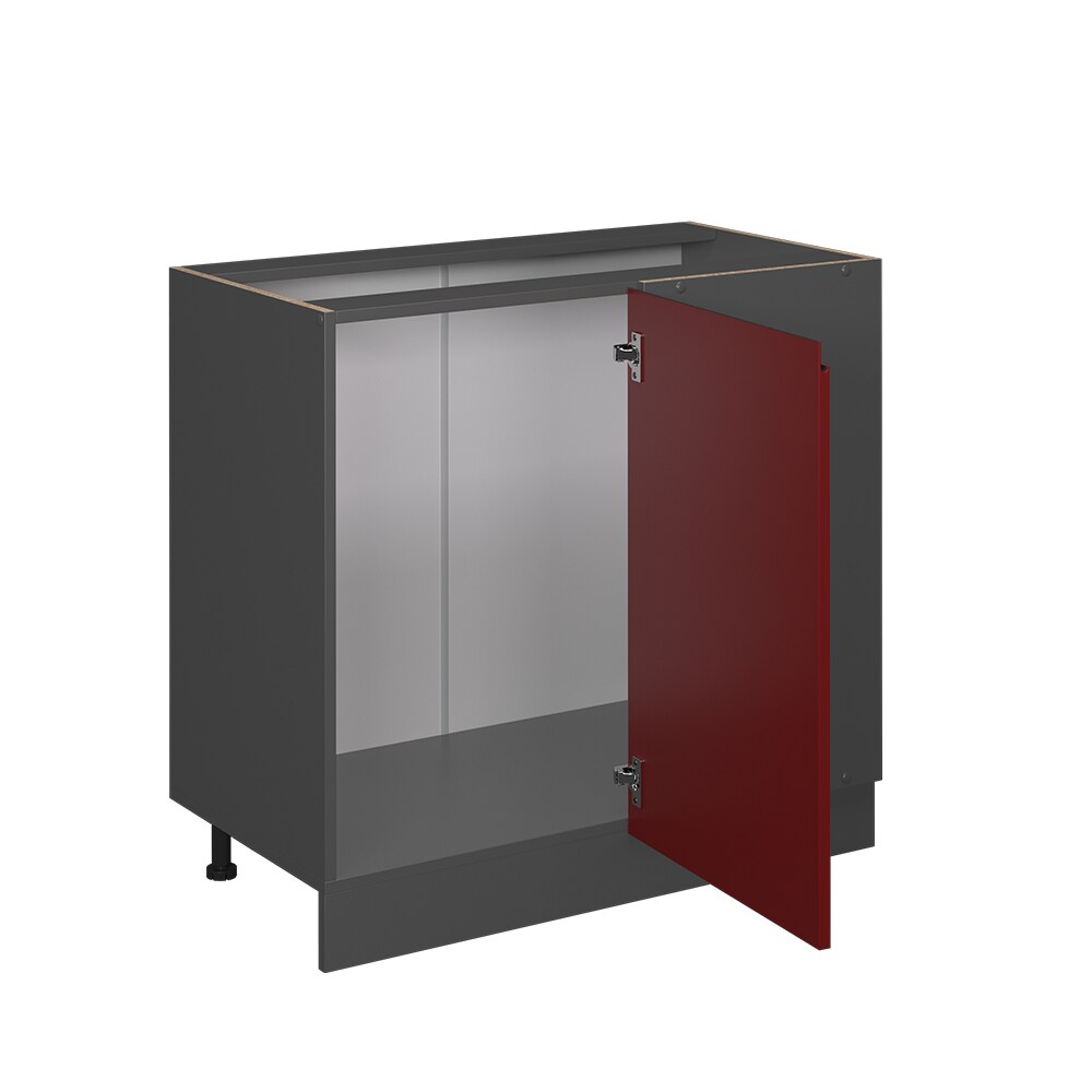 Vicco Eckunterschrank Küchenschrank Küchenmöbel R-Line J-Shape Anthrazit Rot 86 cm modern