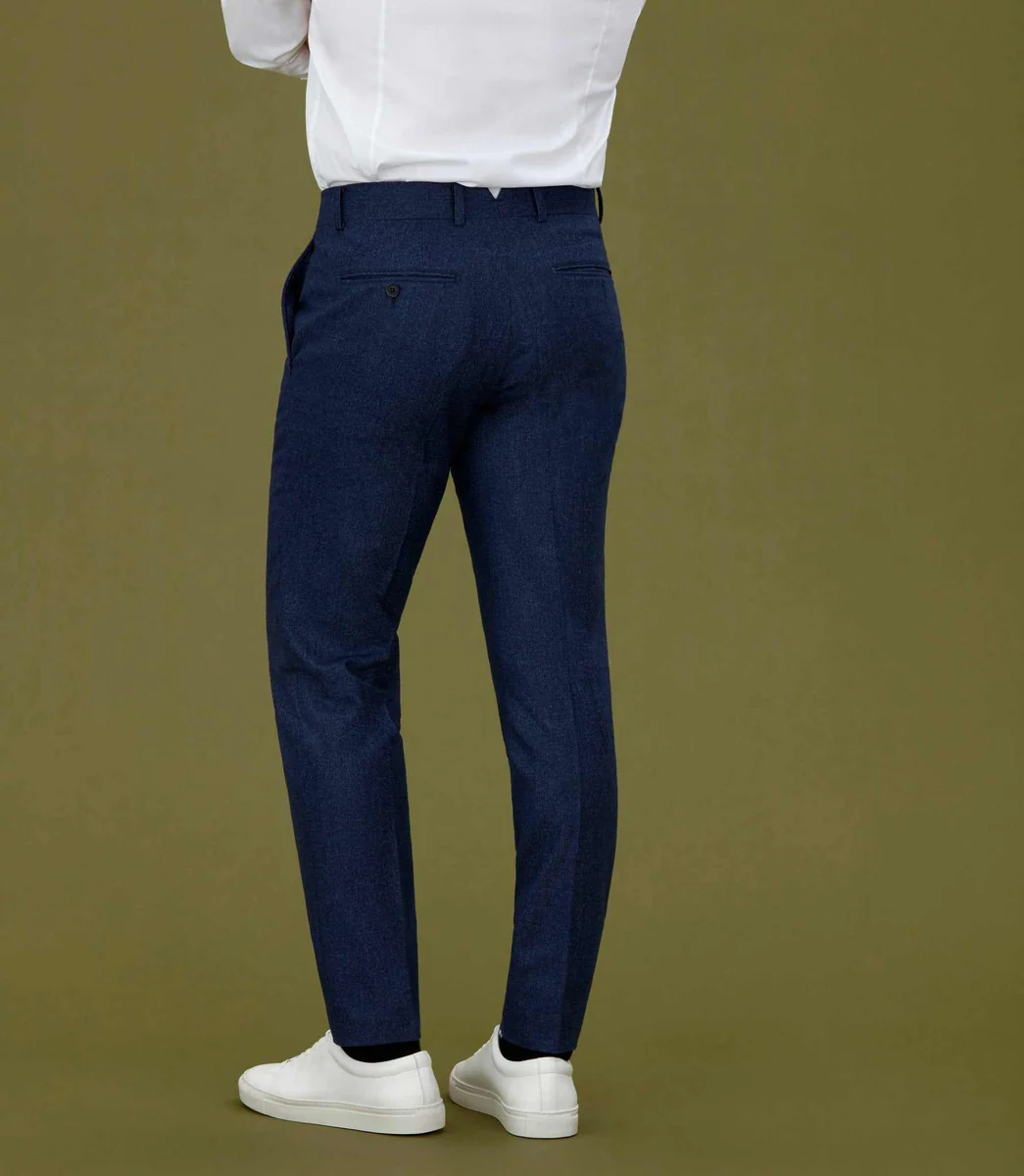 Pantalon bleu en flanelle 