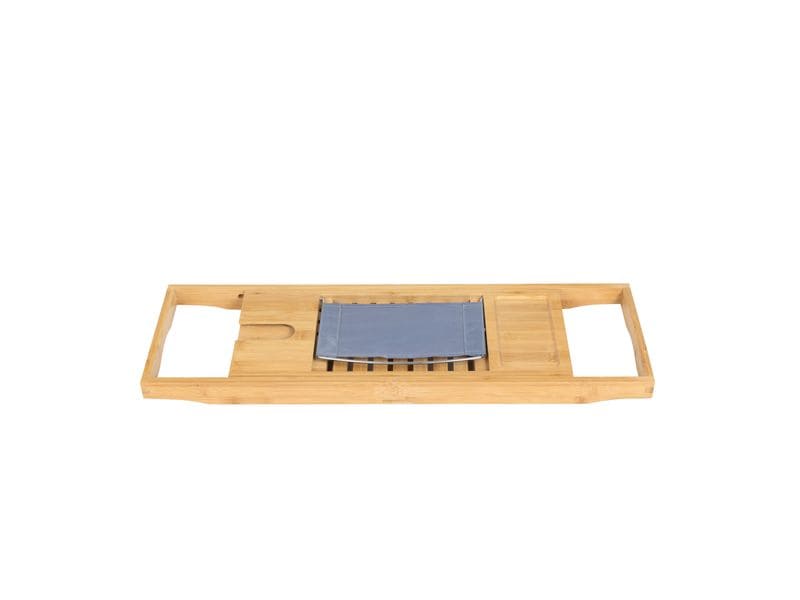 COCON Badewannenablage Braun, Bambus Verstellbarer Bad-Utensilienhalter