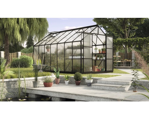 Vitavia Uranus 11500 kas, 6 mm dubbelwandige polycarbonaat panelen, 257x445 cm, zwart