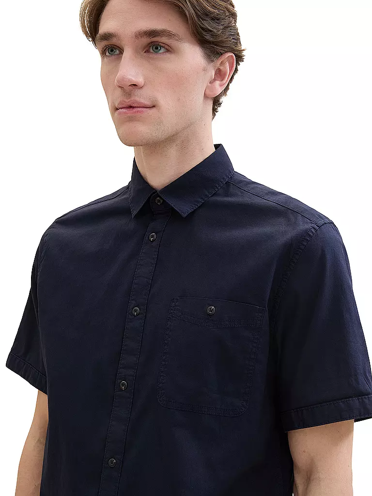 TOM TAILOR Hemd Regular Fit  dunkelblau