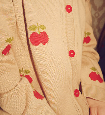 Fl?ss Cardigan - Strik - Barbara - Tan/Apple
