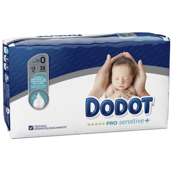 Dodot Pro-sensitive  Fraldas T0 Até 3Kg 38 un.