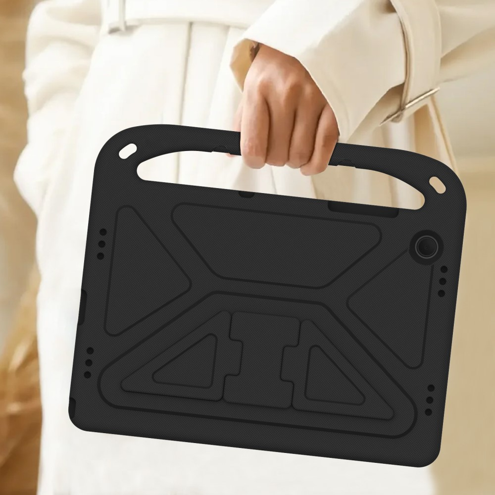 Samsung Galaxy Tab A11  Plus / A9  Plus Stossfeste Kinder Schaumstoff Hülle mit Griff   Kickstand - Schwarz