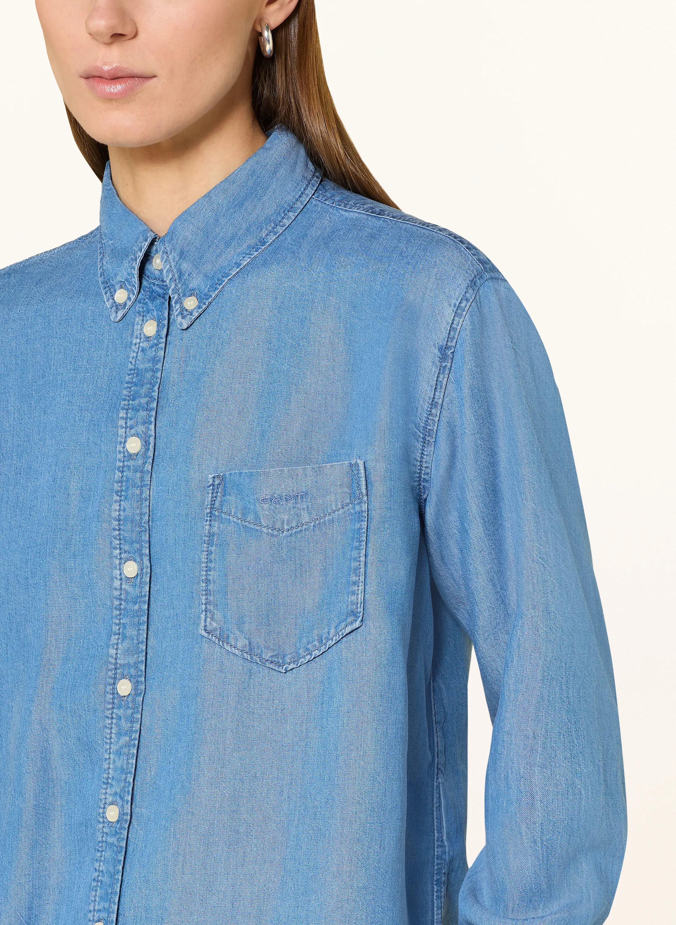 GANT Hemdbluse in Jeansoptik