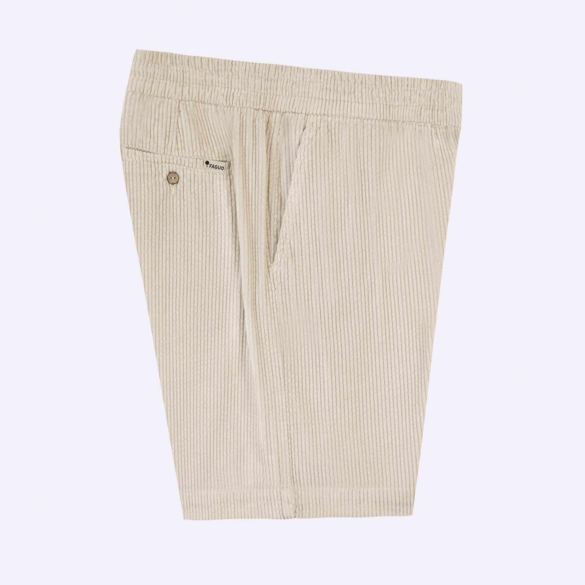 Short écru coupe ample coton - modèle chevre