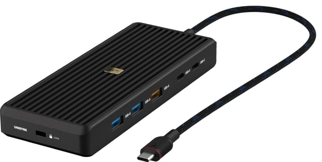 Unisynk 12 ports 8K 100W USB-C-hub (sort)