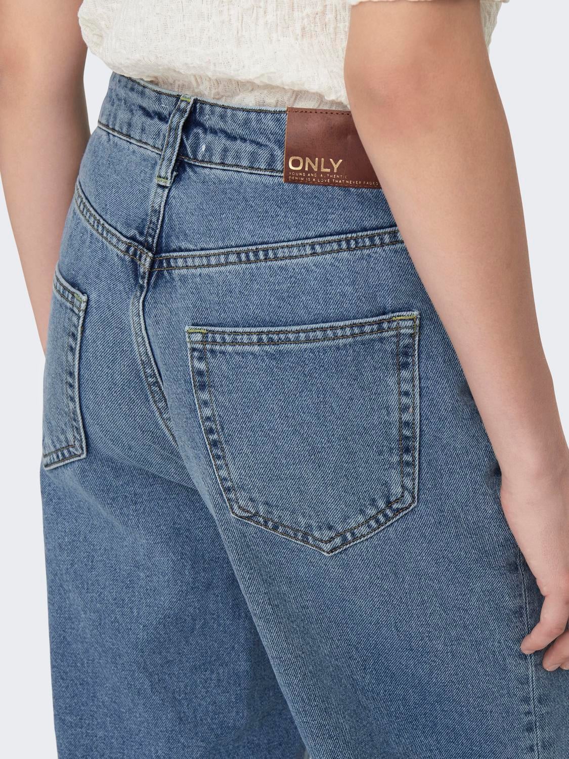 ONLHOPE Hohe Taille Weiter Beinschnitt Jeans Light Blue Denim