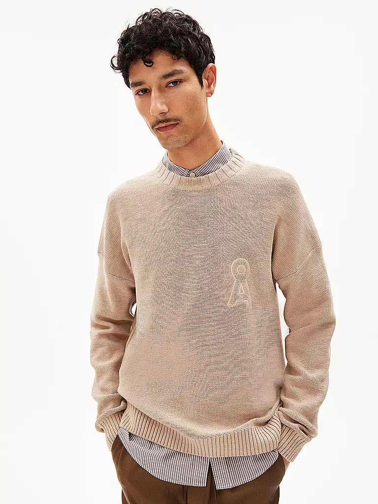 ARMEDANGELS Hemd Casual Fit QUAASA STRIPES braun